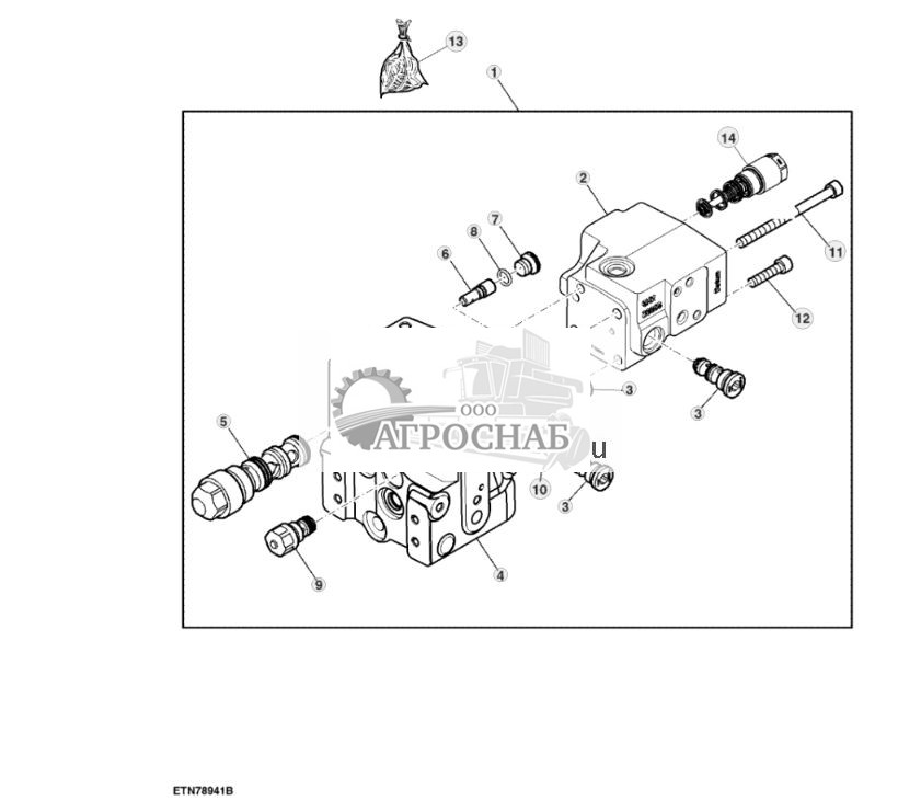 Клапан, приоритет 2 + 3, с гидравлической системой PFC, с тормозом Power Fill, с клапаном гидравлического тормоза прицепа - ST594871 982.jpg